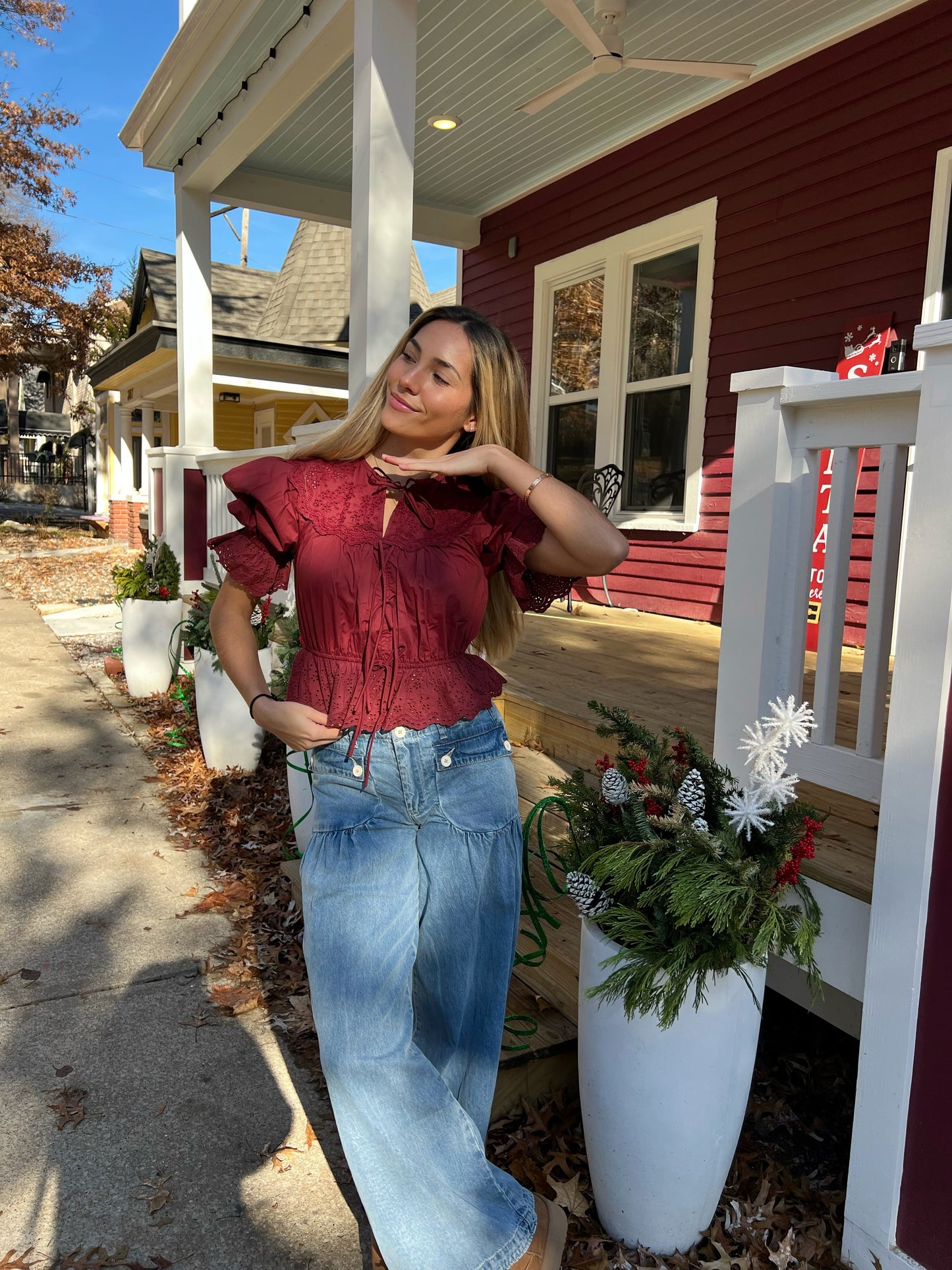 Burgundy Bliss Blouse