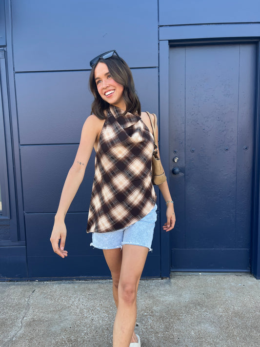 Asymmetric Halter Top