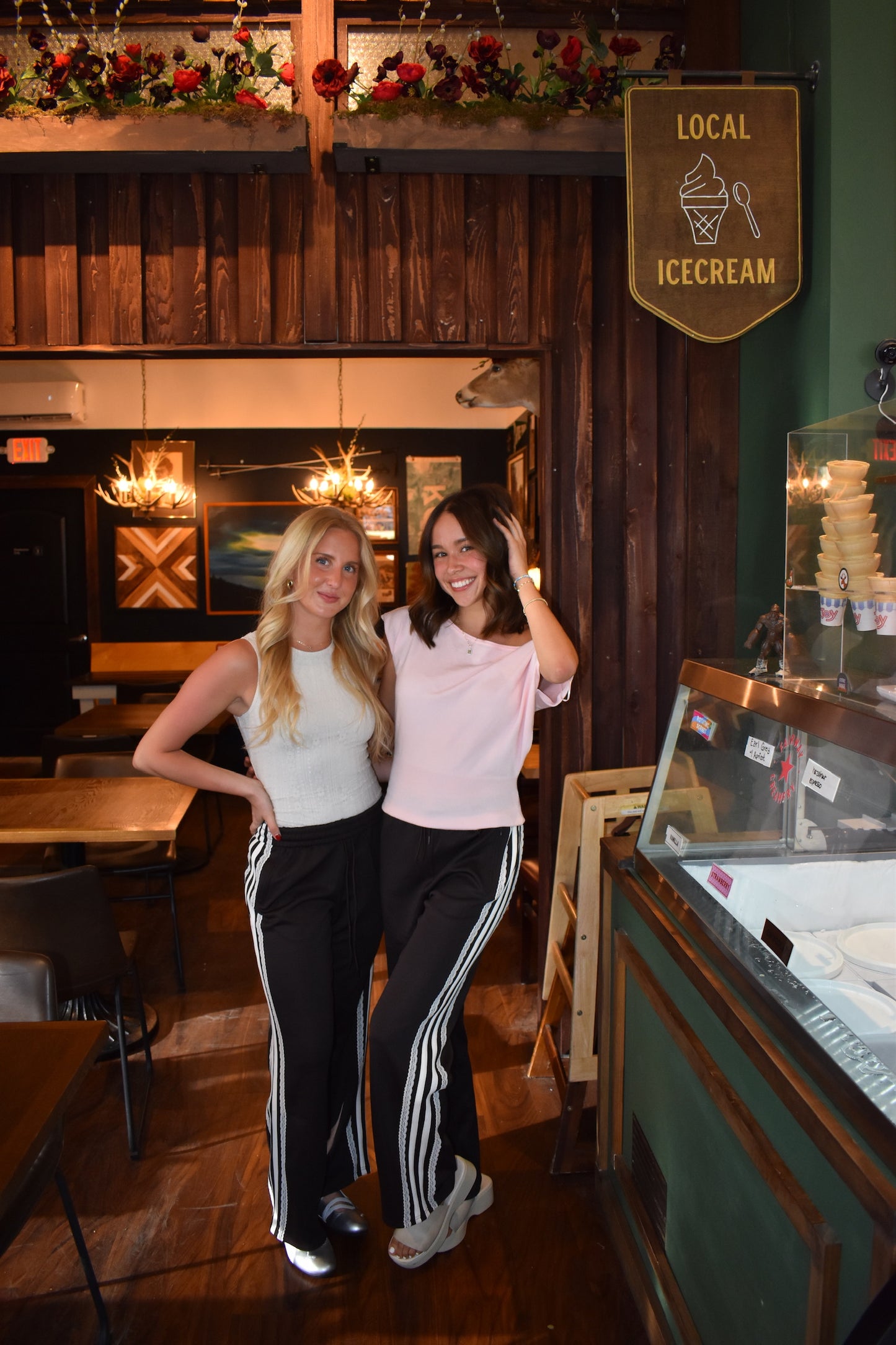 Side Stripe Lace Track Pants