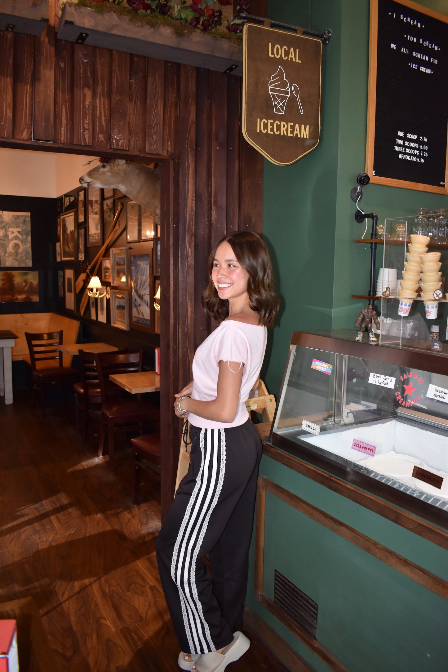 Side Stripe Lace Track Pants